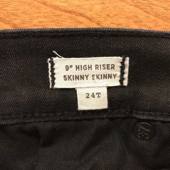 Madewell Tall 9 Inch High Riser Skinny Skinny Jeans in Black Frost - Picture 4 of 6